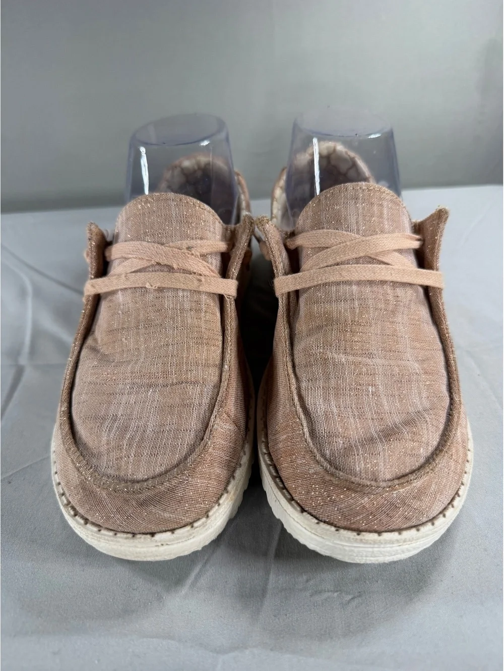 Hey Dude Wendy Sparkling Rose Gold Women's Casual Slip-On Shoes Size 6 US